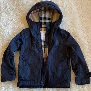 Burberry Boy Girl Check Jacket Dark Navy 4Y